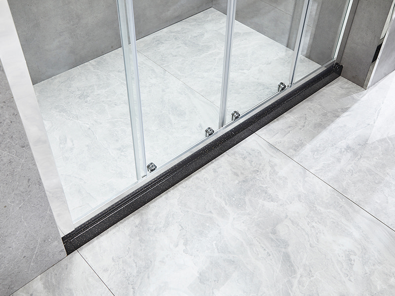 DD-1 Dua Layar Mandi Geser Dua Tetap, Kaca Tempered Bening, Profil Aluminium Krom, Pegangan Lubang Ganda DD-1 Dua Layar Mandi Geser Dua Tetap, Kaca Tempered Bening, Profil Aluminium Krom, Pegangan Lubang Ganda