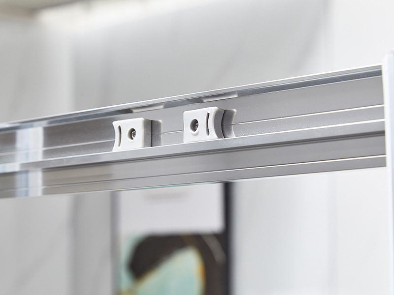 DD-1 Dua Layar Mandi Geser Dua Tetap, Kaca Tempered Bening, Profil Aluminium Krom, Pegangan Lubang Ganda DD-1 Dua Layar Mandi Geser Dua Tetap, Kaca Tempered Bening, Profil Aluminium Krom, Pegangan Lubang Ganda