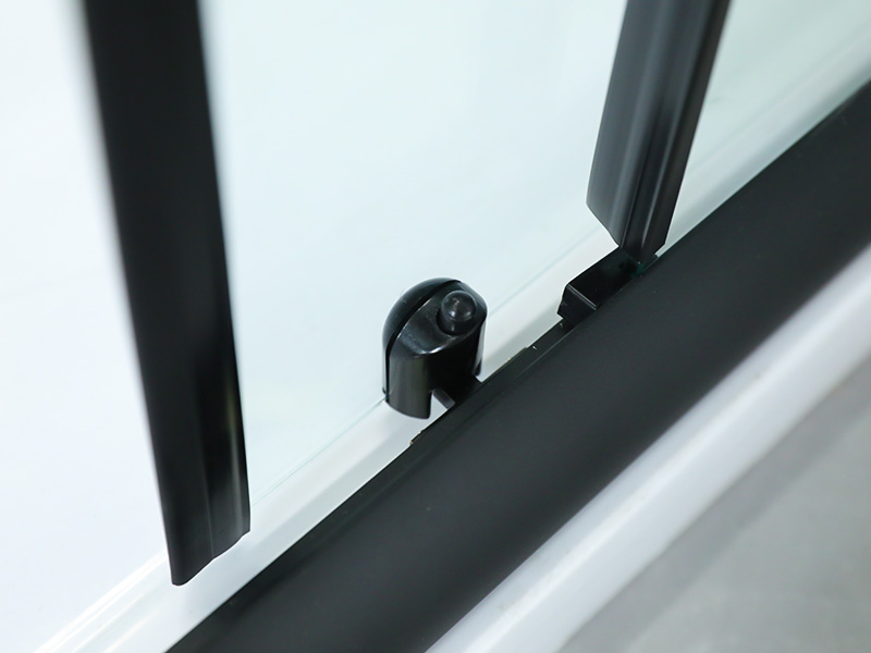SQ Black Aluminium Profile Square Sliding Shower Enclosure Dengan Pegangan Lubang Ganda SQ Black Aluminium Profile Square Sliding Shower Enclosure Dengan Pegangan Lubang Ganda