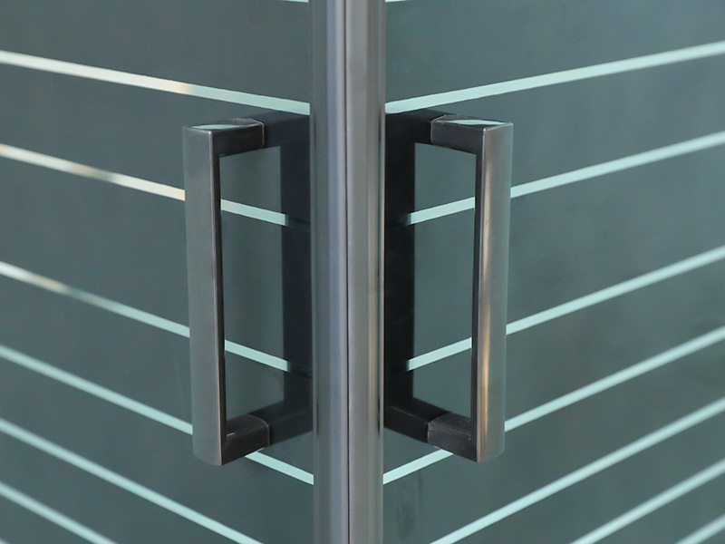 SQ Black Aluminium Profile Square Sliding Shower Enclosure Dengan Pegangan Lubang Ganda SQ Black Aluminium Profile Square Sliding Shower Enclosure Dengan Pegangan Lubang Ganda