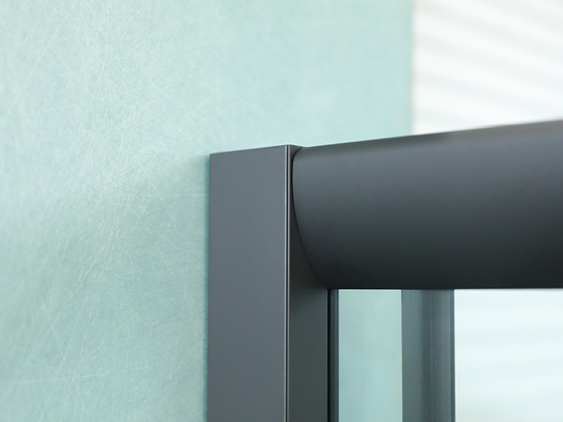 SQ Black Aluminium Profile Square Sliding Shower Enclosure Dengan Pegangan Lubang Ganda SQ Black Aluminium Profile Square Sliding Shower Enclosure Dengan Pegangan Lubang Ganda
