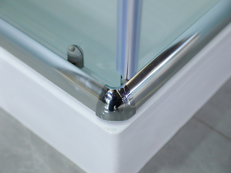 RE Chrome Aluminium Frame Tempered Glass Square Sliding Shower Enclosure Dengan Baki RE Chrome Aluminium Frame Tempered Glass Square Sliding Shower Enclosure Dengan Baki