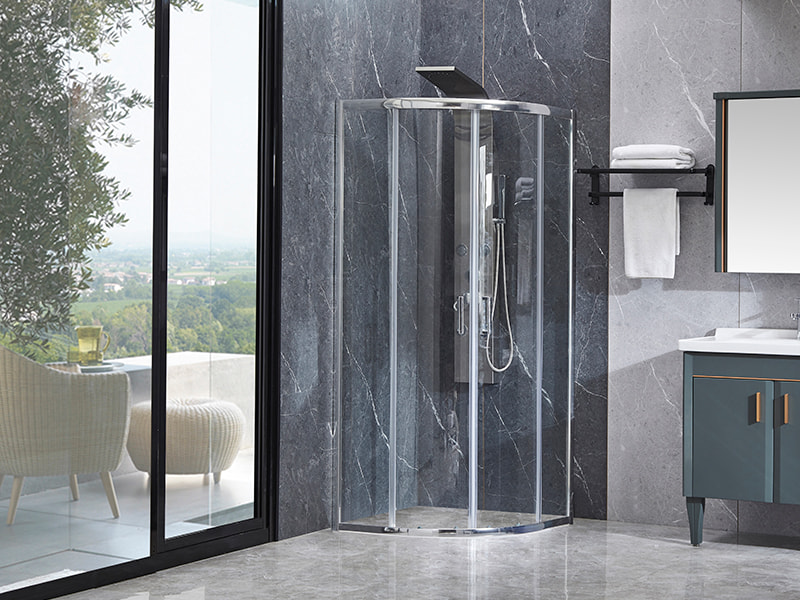 SE Chrome Aluminium Profile Sliding Shower Enclosure Untuk Kamar Mandi SE Chrome Aluminium Profile Sliding Shower Enclosure Untuk Kamar Mandi