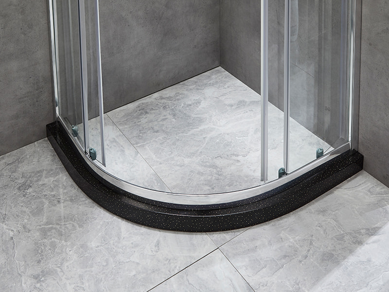 Penutup Pancuran Geser SE, Kaca Tempered Bening, Profil Aluminium Krom, Pegangan Lubang Ganda, Tanpa Baki Penutup Pancuran Geser SE, Kaca Tempered Bening, Profil Aluminium Krom, Pegangan Lubang Ganda, Tanpa Baki